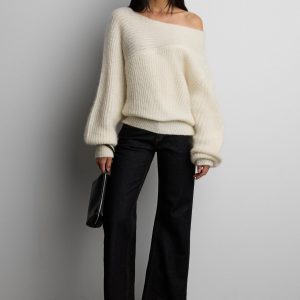 FUZZY MOHAIR BLEND SWEATER