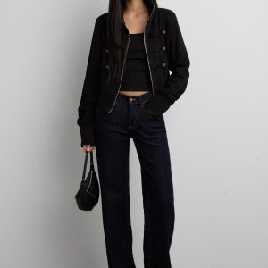 MILITARY STYLE ZIP-UP JACKET