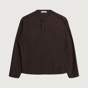 TEXTURED JERSEY LONG SLEEVE T-SHIRT